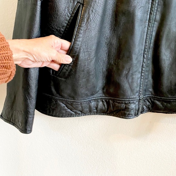 Wilsons Leather M Julian Mens Motorcycle Jacket Black XXL Genuine Leather - Picture 3 of 15